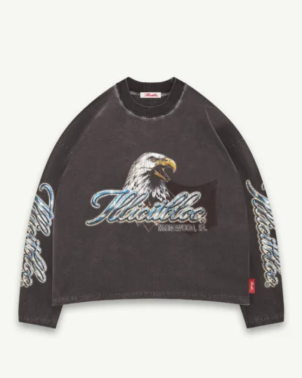 ILLICIT BLOC CHROME FEATHERKNIT LONG SLEEVE T-SHIRT