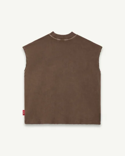CHROME FEATHERKNIT™ RAW HEM TANK