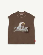CHROME FEATHERKNIT™ RAW HEM TANK