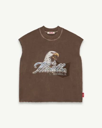 CHROME FEATHERKNIT™ RAW HEM TANK