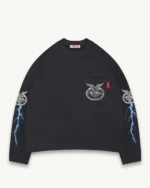 ILLICIT BLOC HORSEPOWER CLOUDWEAVE POCKET LONG SLEEVE T-SHIRT - VINTAGE BLACK