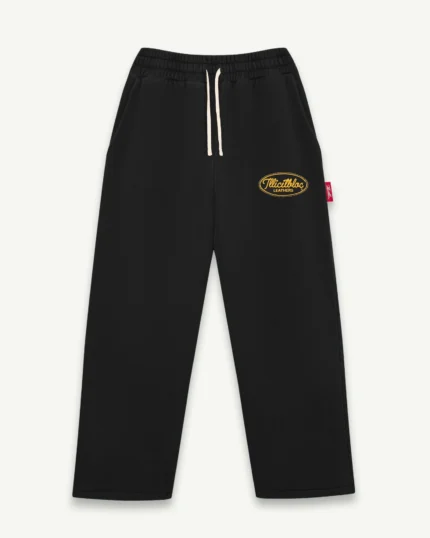 ILLICIT BLOC SPELLOUT TEDDYKNIT SWEATPANTS - VINTAGE BLACK