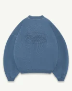 ILLICIT BLOC LEATHERS IRONWEAVE FADED POCKET SWEATSHIRT - CHORE BLUE