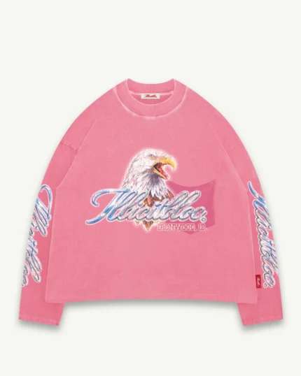 ILLICIT BLOC CHROME FEATHERKNIT LONG SLEEVE T-SHIRT