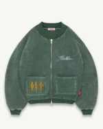ILLICIT BLOC BAIT TEDDYKNIT BOMBER - HUNTER GREEN