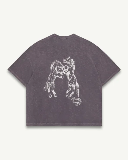 ILLICIT BLOC STALLIONS SLUB T-SHIRT - SLATE