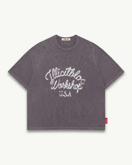 ILLICIT BLOC STALLIONS SLUB T-SHIRT - SLATE