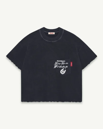 ILLICIT BLOC WORKSHOP FEATHERKNIT T-SHIRT - VINTAGE BLACK