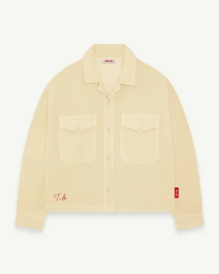 ILLICIT BLOC MOLESKIN RANCH STUD SHIRT - BUTTERCREAM