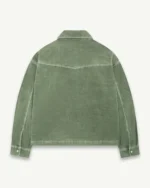 ILLICIT BLOC MOLESKIN RANCH STUD SHIRT - MOSS GRAY