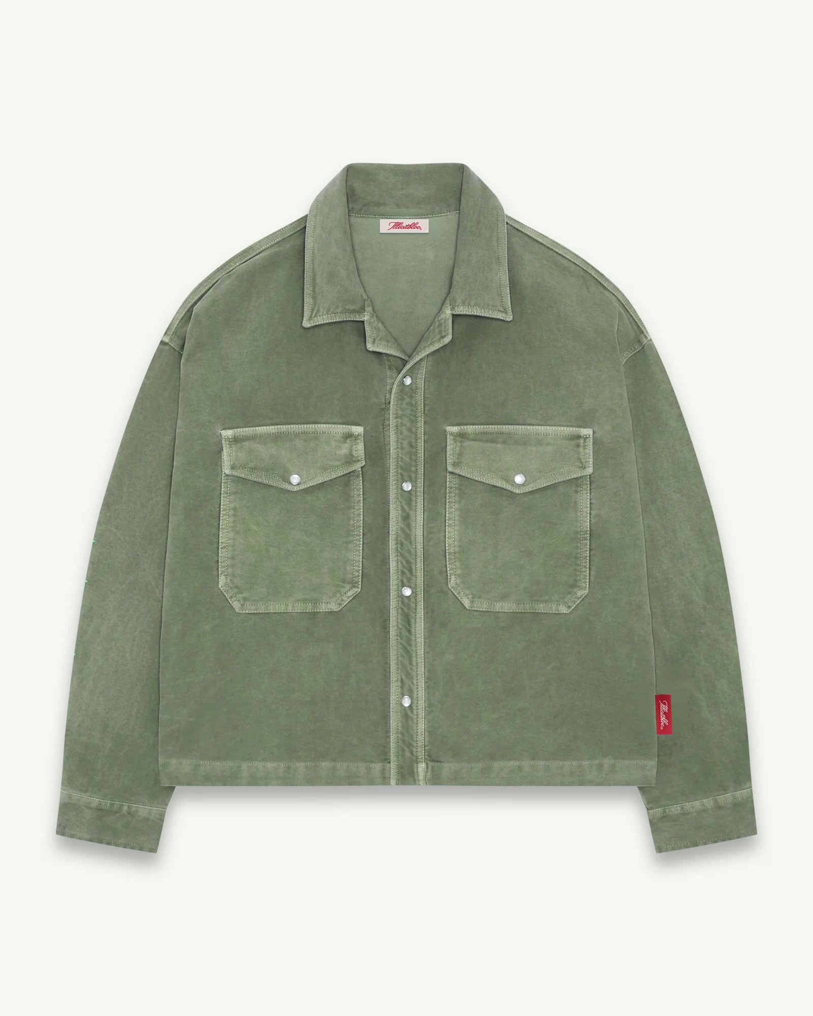 RANCHSHIRTMOSSGRAYFINAL_1_copy ILLICIT BLOC MOLESKIN RANCH STUD SHIRT - MOSS GRAY