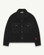 ILLICIT BLOC MOLESKIN RANCH STUD SHIRT - BLACK