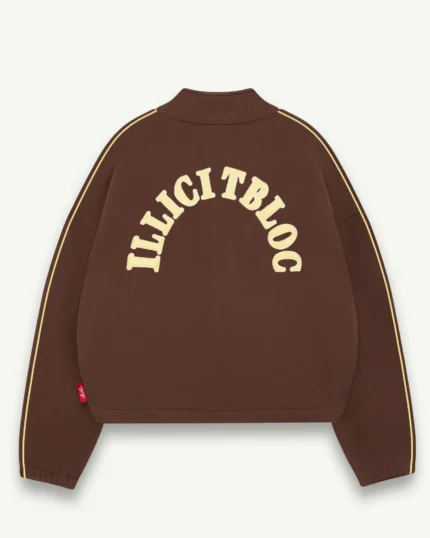ILLICIT BLOC SPELLOUT TRACK JACKET - HICKORY